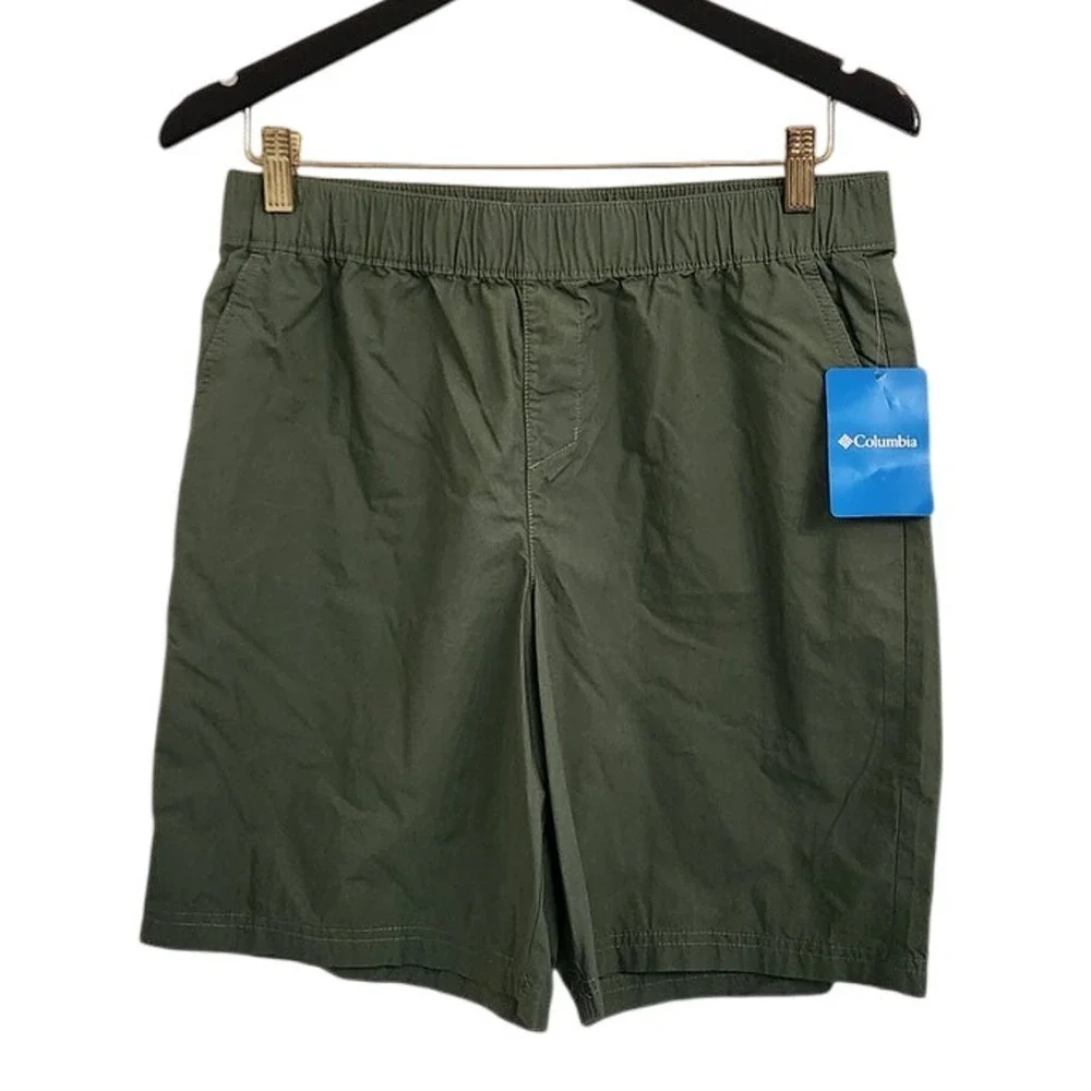 NWT Columbia Washed Out Boy's Shorts Hiking Athletic Green XL